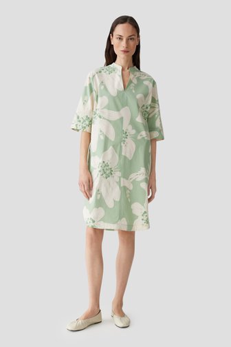 Robe vert clair à imprimé floral écru de Opus pour Femmes