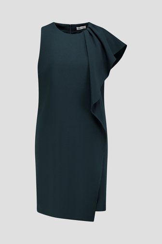 Le devant de Robe vert foncé à volant de D'Auvry pour Femmes