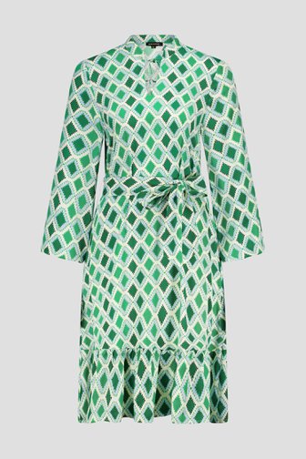 Robe verte à carreaux de More & More pour Femmes