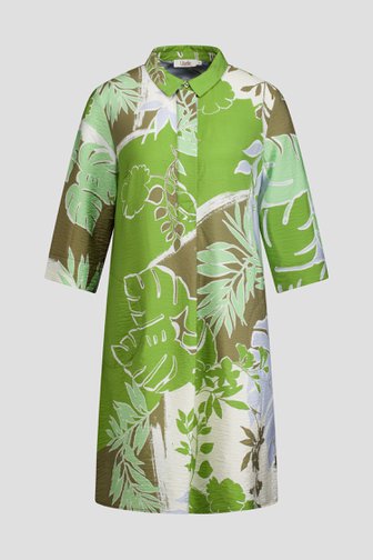 Le devant de Robe verte à imprimé feuillage de Libelle pour Femmes
