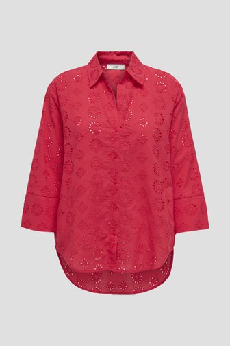Rode blouse met ajourdetails van JDY voor Dames