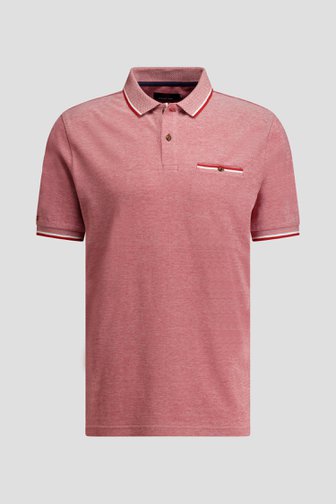 Voorkant van Rode polo met korte mouwen door Dansaert Blue voor Heren