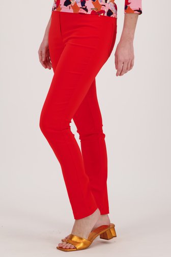 Rode stretchbroek met elastische tailleband van Claude Arielle voor Dames