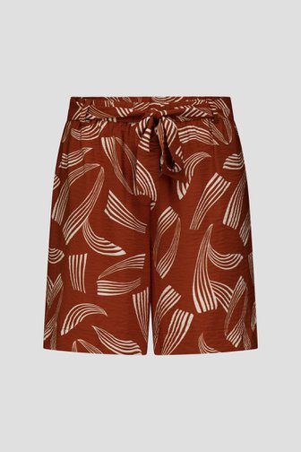 Productfoto 1 van Roestbruine bermuda met zijdelook door Liberty Loving nature voor Dames