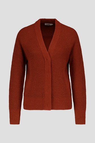 Roestbruine gebreide cardigan van Libelle voor Dames
