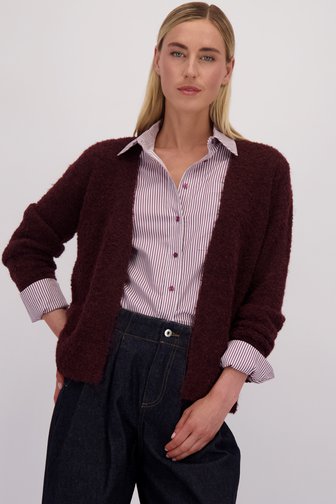 Voorkant van Roestbruine gemêleerde cardigan door Liberty Island voor Dames
