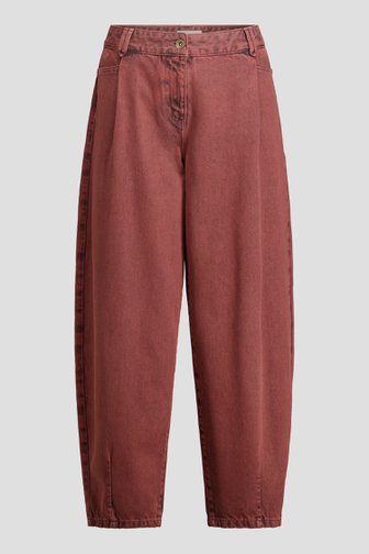 Voorkant van Roestrode jeans- Barrel fit - 7/8 lengte  door Liberty Island Denim voor Dames