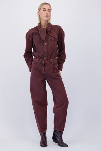 Voorkant van Roestrode jeans- Barrel fit - 7/8 lengte  door Liberty Island Denim voor Dames