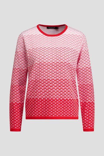 Productfoto 1 van Rood-roze trui met ronde hals  door Signature voor Dames