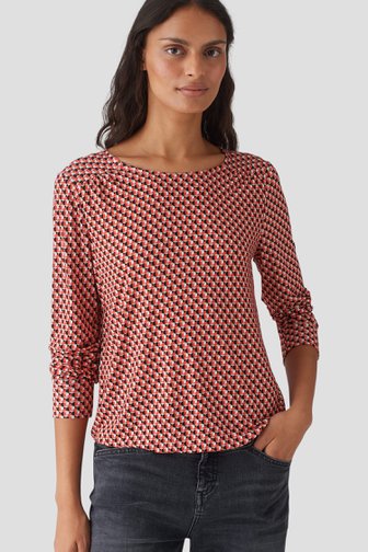 Rood T-shirt met print van Opus voor Dames