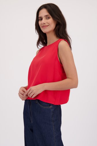 Voorkant van Rood topje met overslag op de rug door JDY voor Dames