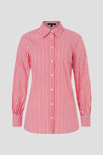 Voorkant van Rood-wit gestreepte blouse door More & More voor Dames