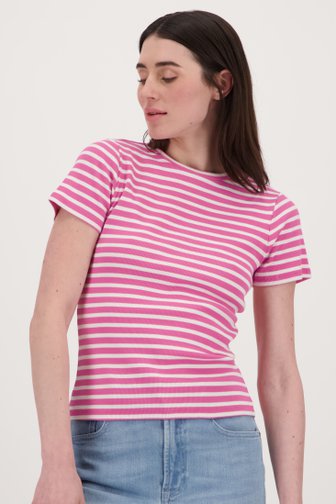 Roos-wit gestreept T-shirt van JDY voor Dames