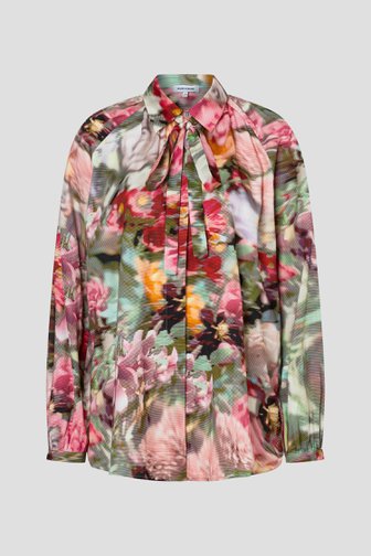 Voorkant van Roze blouse met bloemen door More & More voor Dames