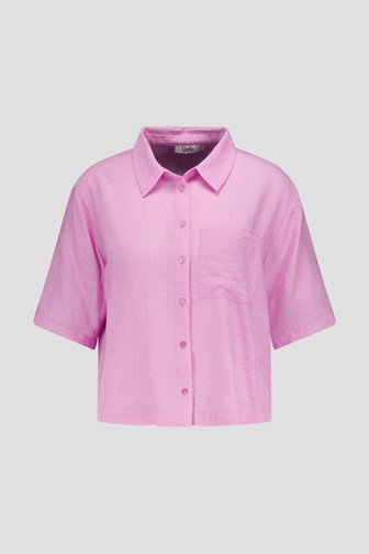 Voorkant van Roze blouse met korte mouwen door Libelle voor Dames