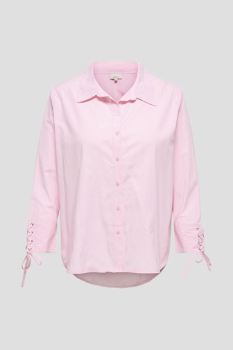 Productfoto 1 van Roze blouse met lange mouwen door ONLY Carmakoma voor Dames