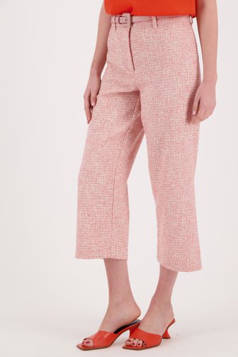 Roze bouclé broek - 7/8 lengte van D'Auvry voor Dames