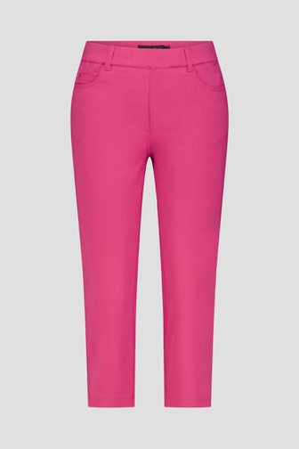 Voorkant van Roze broek met elastische taille - 3/4 lengte door Claude Arielle voor Dames