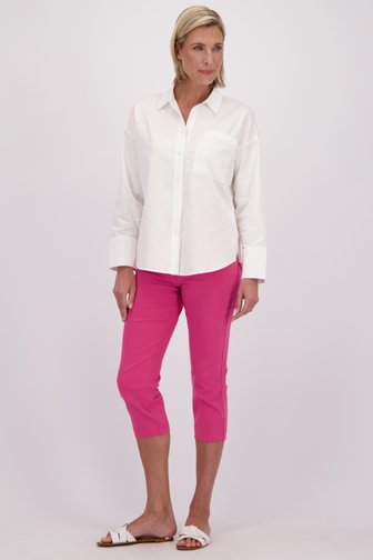 Voorkant van Roze broek met elastische taille - 3/4 lengte door Claude Arielle voor Dames