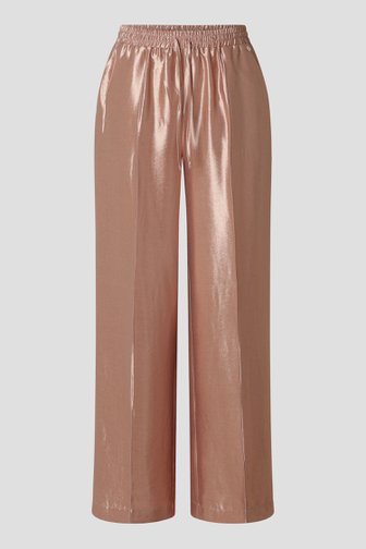 Productfoto 1 van Roze glanzende broek met wijde pijpen door Yest Curve voor Dames