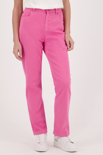 Roze jeans met elastiche taille - comfort fit van Anna Montana voor Dames