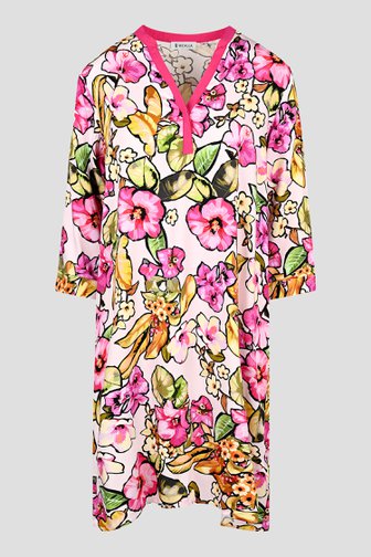 Roze kleedje met bloemenprint van Bicalla voor Dames