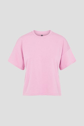 Productfoto 1 van Roze T-shirt met ronde hals door Pieces voor Dames