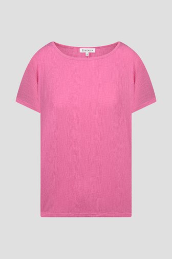 Roze T-shirt met textuur van Bicalla voor Dames