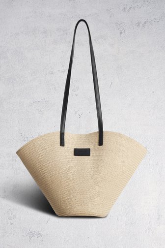 Sac à bandoulière beige tressé de Opus pour Femmes
