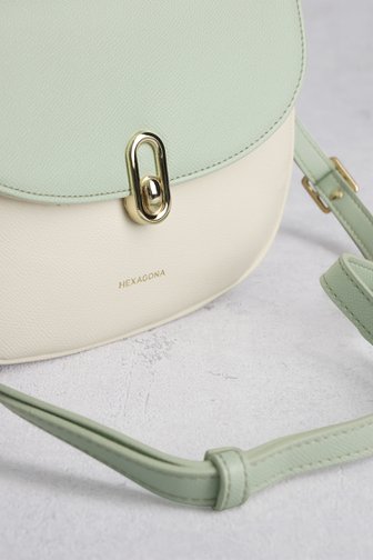 Sac à bandoulière ecru clair-vert de Hexagona pour Femmes