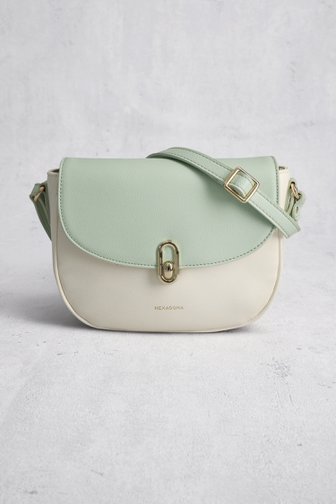 Sac à bandoulière ecru clair-vert de Hexagona pour Femmes