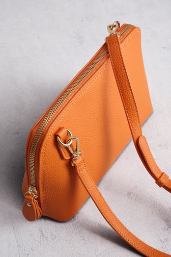 Sac à bandoulière orange en faux cuir de Liberty Island pour Femmes