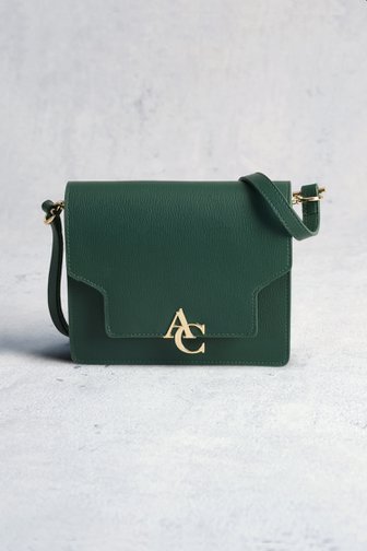 Le devant de Sac à bandoulière vert à logo doré de AC by Annelien Coorevits pour Femmes