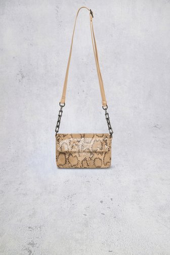 Le devant de Sac à main beige avec imprimé serpent de Bulaggi pour Femmes