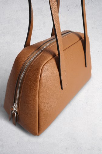 Le devant de Sac à main en cuir cognac de Liberty Island pour Femmes
