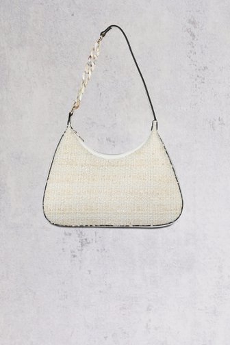 Sac à main hobo en bouclé écru-blanc  de Bulaggi pour Femmes