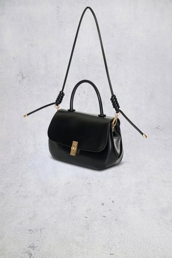 Le devant de Sac à main noir à aspect cuir de Bulaggi pour Femmes