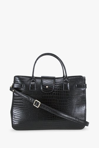 Sac à main noir avec détails dorés de Hexagona pour Femmes