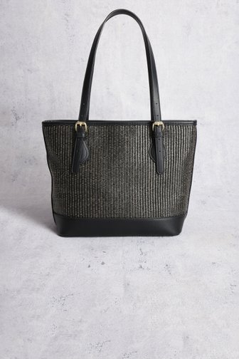 Sac à main noir tressé de Liberty Island pour Femmes