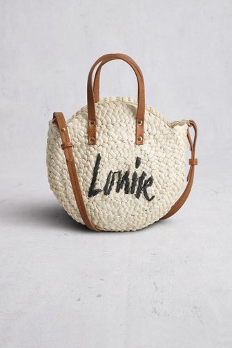 Sac à main rond tissé beige clair de Louise pour Femmes