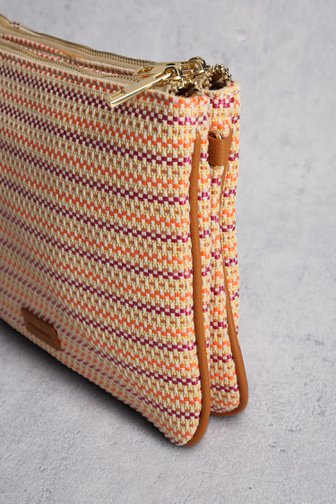 Sac à main tressé orange-violet de Liberty Island pour Femmes