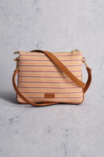Sac à main tressé orange-violet de Liberty Island pour Femmes