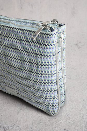 Sac à main tressé vert-bleu de Liberty Island pour Femmes