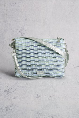 Sac à main tressé vert-bleu de Liberty Island pour Femmes