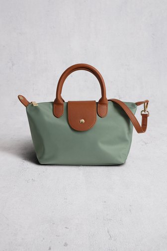 Sac à main vert avec finition aspect cuir marron de Liberty Island pour Femmes