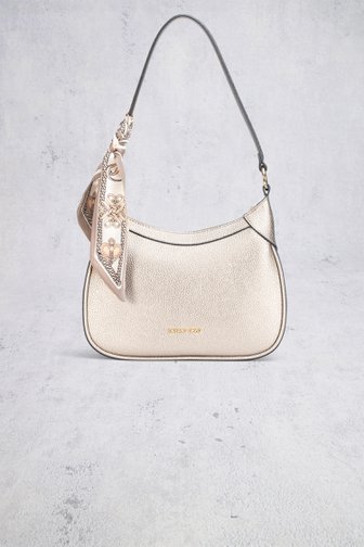 Le devant de Sac bandoulière beige clair avec foulard de Laurent David pour Femmes