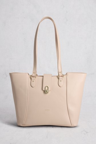 Sac bandoulière beige en aspect cuir  de Hexagona pour Femmes