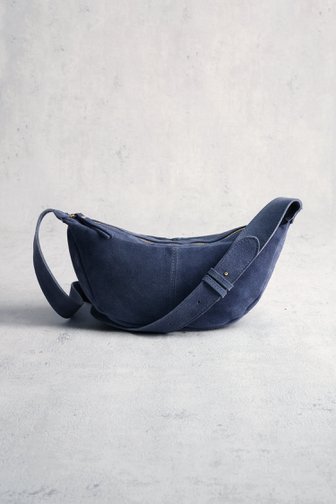 Le devant de Sac bandoulière bleu en suède de Louise pour Femmes