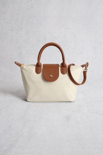 Le devant de Sac bandoulière écru avec fermeture éclair dorée de Liberty Island pour Femmes