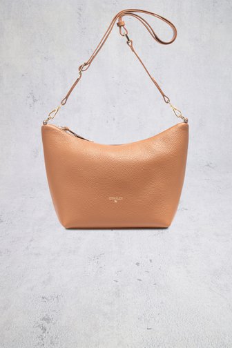 Le devant de Sac bandoulière en cuir camel de Crinkles pour Femmes